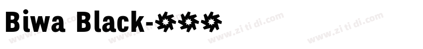 Biwa Black字体转换